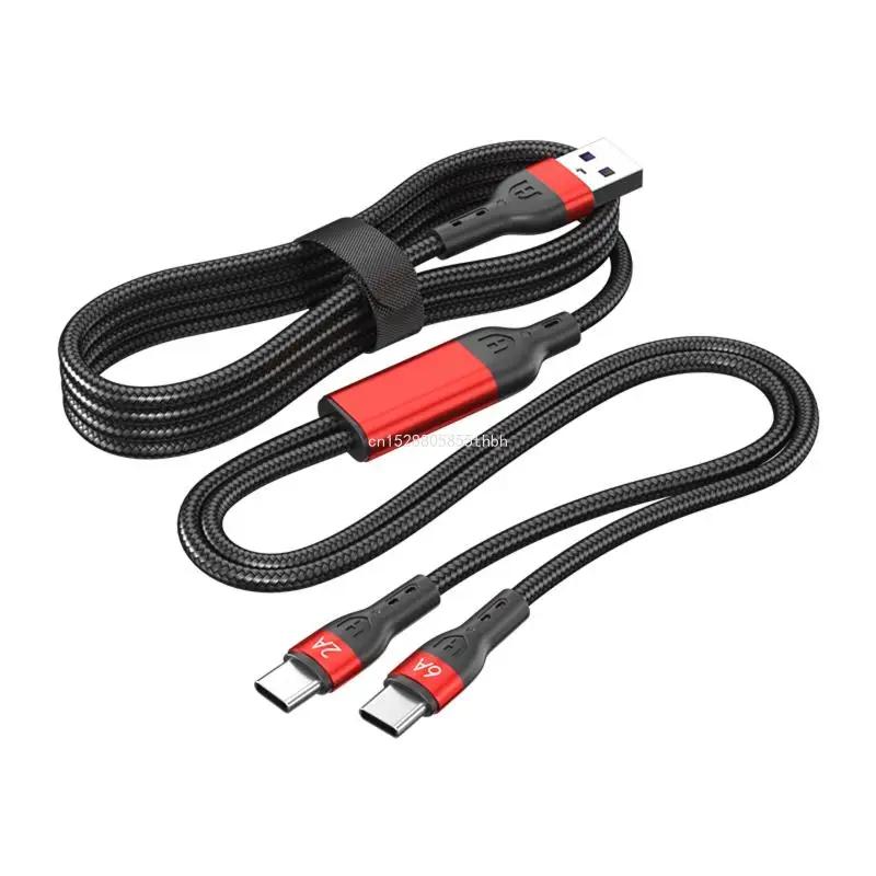 2 In 1 USB To UsbC ȭ  ̺ Type-C ȭ º   ڵ  ڵ 66W 1.5m/4.92ft
